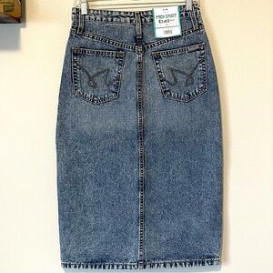 NWT Cruel Denim Midi Skirt - High Rise & Distressed Wash - Various Sizes